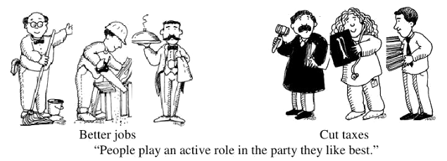 Two groups of people