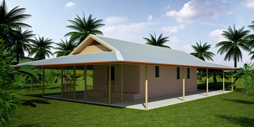 Color drawing of the EarthBag house